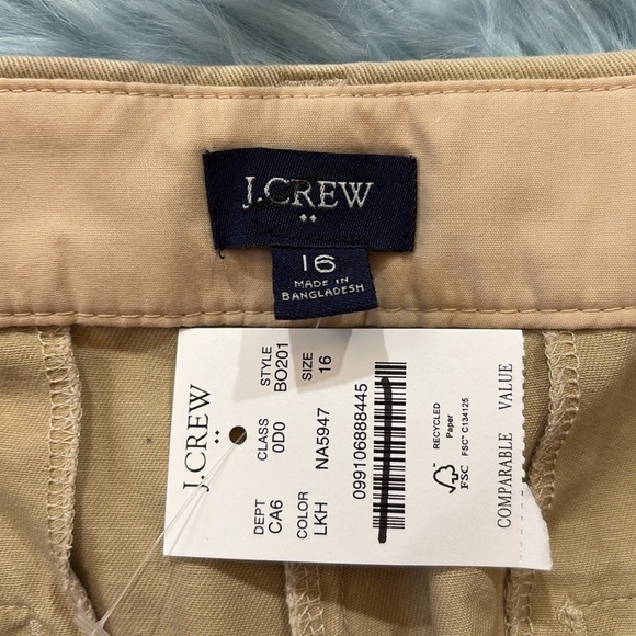 NWT J. Crew Factory 7” Classic Chino Short in Light Khaki Sz 16 - Picture 7 of 10